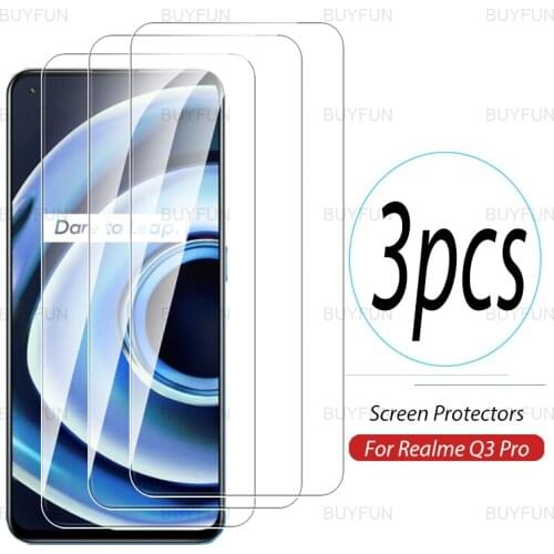 3pcs Anti-scratch front protective glass For Realme Q3 Pro 5G for realme 8 7 4g 5g pro C21 Narzo 30A full cover HD Screen Film