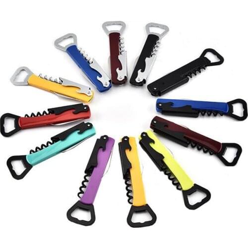 300PCS 4 in1 Stainless Steel Wine Beer Bottle Opener Corkscrew Multifunction Portable Wine Opener Kitchen Bar Tools Accessories