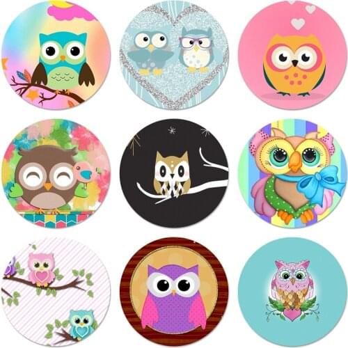 58mm Cute Owl Brooch Pin Cosplay Badge Accessories For Clothes Backpack Decoration Gift