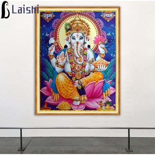 Diamond Painting Ganesha Indian religious figures Rhinestone 5D DIY Diamond Embroidery,decor Cross Stitch,diamond Mosaic Sale