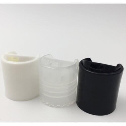 Free Shipping 24pcs 18mm 20mm 24mm Disc Top Caps Press Cap Dispensing Closure 18/20/24mm neck diameter for plastic bottle