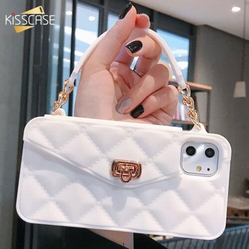 Luxury Women Crossbody Handbag Phone Case For iPhone 11 Pro 11 XR X XS Max 6S 6 7 8 Plus Case Girly Leather Chain Back Cover