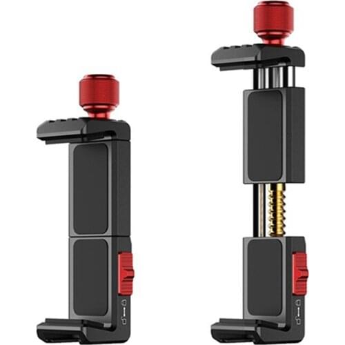 For Huawei/iphone Phone Holder 360° Adjustable Bracket Clamp Mount Clip w/Cold Shoe Smartphone Vlog Extended Parts