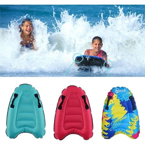 Children Inflatable Bodyboards Kids Lightweight Soft Mini Surfboards Outdoor Swimming Pool Beach Floating Mat Pad Float 75x52cm