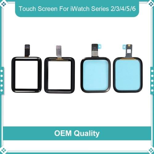 Touch Screen Digitizer Glass Lens Panel For Apple Watch Series 2 3 4 5 38mm 42mm Series 6 40mm 44mm TouchScreen With OCA Sticker