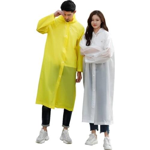 Adult raincoat men and women EVA poncho solid color outdoor travel hiking climbing fashion rain gear