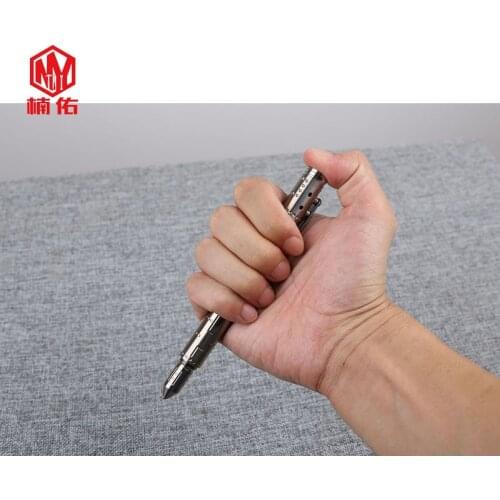 EDC Outdoor Camping Supplies Titanium Alloy Tactical Pen Tungsten Steel Broken Window Anti-wolf Self-defense Metal Pen