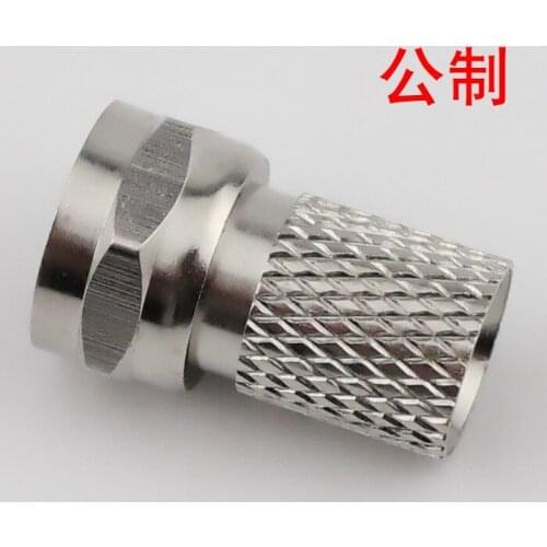 F plug metric cable connector 2P F threaded SYWV75-5 plug dispenser connector free tool