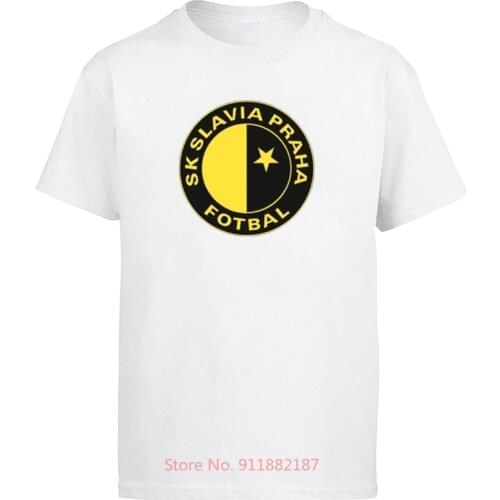 SK Slavia Praha T Shirt Czech Republic Prague Print T shirt Mens T Shirt Quality T-Shirt mens clothing shirts