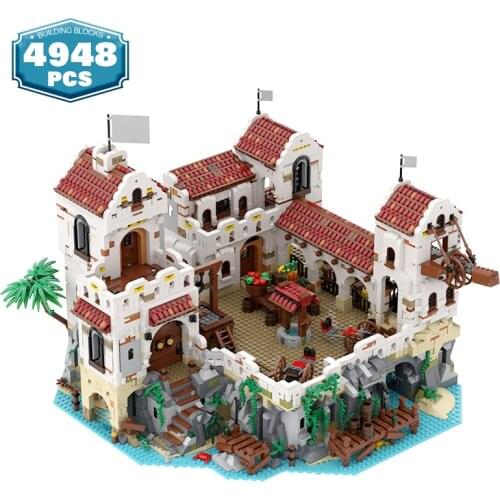 City MOC 49155 Eldorado Fortress Pirates Barracuda Bay Pirate Theme Building Block Constructor Set Brick Model Toys for Children