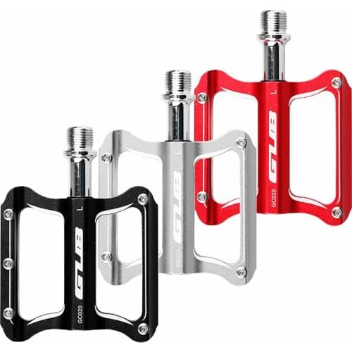 GUB GC020 Professional Mountain Racing Folding Road MTB Bikes Bicycle Pedals parts 2 Bearing Non-Slip CNC Flat Pedals 1 Pair