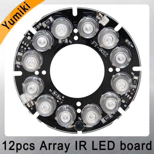 Yumiki infrared light 12 Grain IR LED board for Surveillance cameras night vision diameter 76mm