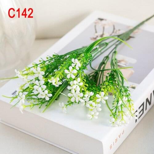 Artificial Plants Indoor Outdoor Fake Leaf Foliage Bush Home Office Garden Party Decor S55
