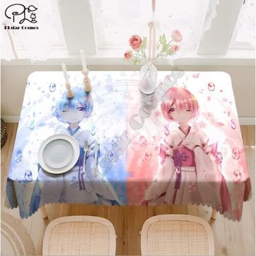 Tablecloth Rem Pattern 3D printed Square/Rectangular Dust-proof Table Cover For Party Home Decor TV Covers