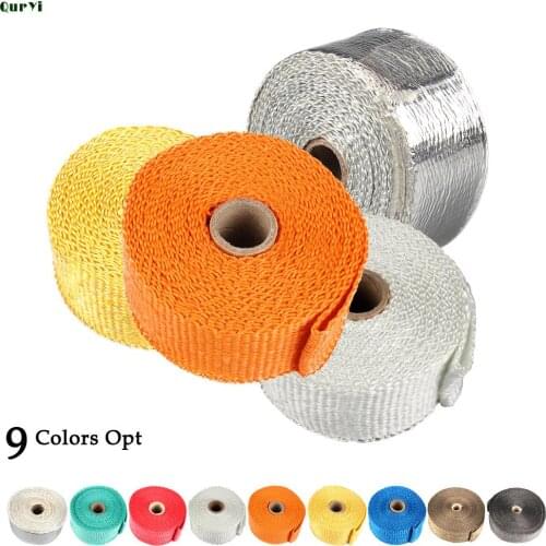 5cm*5/10/15M Car Motorcycle Exhaust Thermal Exhaust Tape Exhaust Heat Tape Wrap Pipe Wrap Shields Manifold Header Insulation
