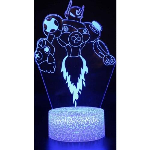 Cute Toy Gift Cartoon Atmosphere Lamp For Children KidsRoom CartoonAnimation Series Colorful3DNight LightLED Remote ControlLED88