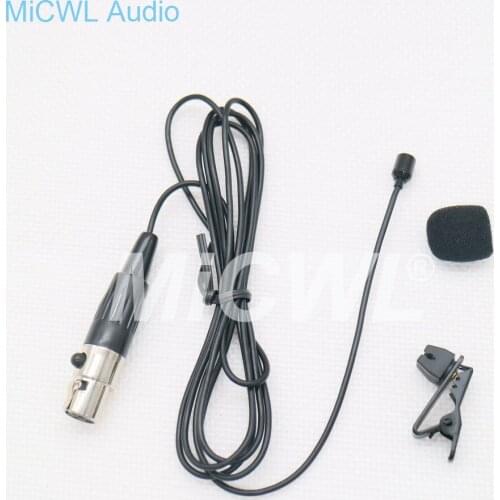 Mini Tie Clip Lavalier Lapel Microphone for Shure Belt Pack Wireless ULX SLX PGX UR4 GLX QLX Microphones TA4F 4Pin Beige Black