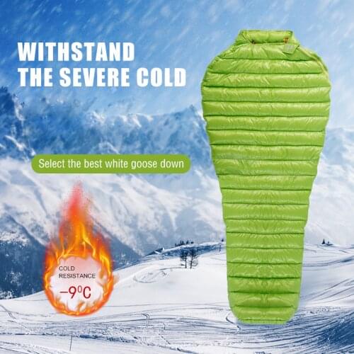 AEGISMAX 2021 New Ultralight Mini -Mini long Outdoor Sleeping Bag Camping Goose Down Mummy Three-Season Down Lengthened Adult La
