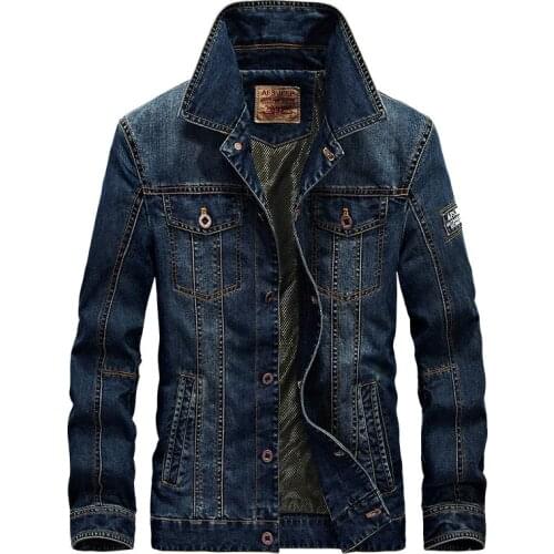 2020 Autumn Mens Fashion Casual Brand High Quality Cowboy Jacket Coat Men Spring Denim Blue Jackets Coats M-4XL bomber jacket