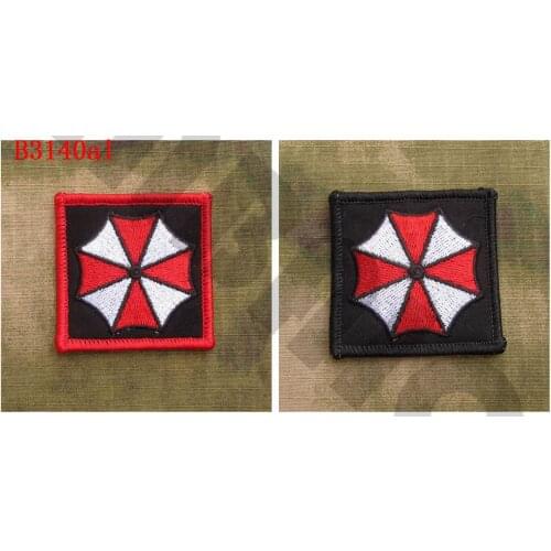 Embroidery patch soft shell Red Frame Umbrella Corporation Logo Military Tactical Morale