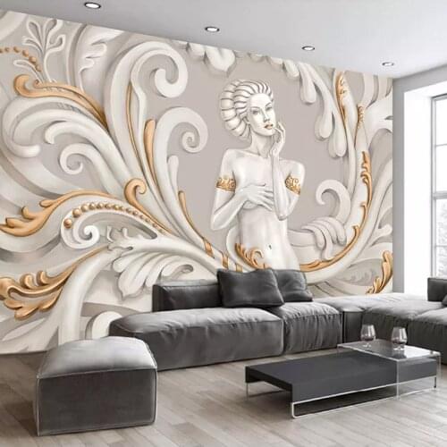 Custom Any Size 3D Wall Mural Wallpaper For Bedroom Walls Beauty Angel 3D Embossed Living Room Home Decoration Art Wall Painting