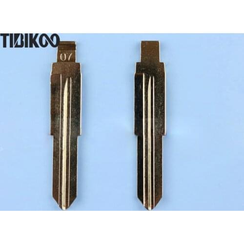 NO. 07 Side Groove universal flip Uncut blank Key Blade MIT11 07# for Mitsubishi Suzuki
