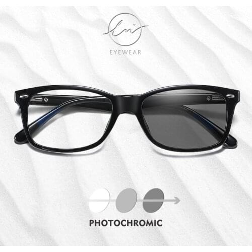 LM Photochromic Blue Light Blocking Glasses Men 2021 Office Computer Anti Blue Light Women Square Eyeglasses TR90 Frame UV400