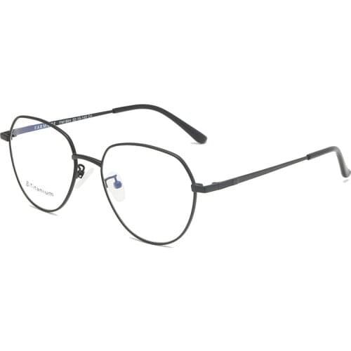 Logorela Alloy Glasses Frame Men Ultralight Polygon Myopia Optical Prescription Eyeglasses Frame Women Female Eyewear FM1864