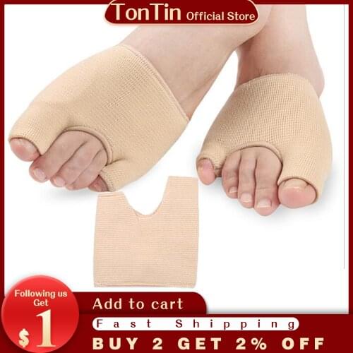 Wholesale Hallux Valgus Correction Forefoot Pads Half Sock Sleeves Toes Straight Toe Bunions Orthopedic Corrector Pads