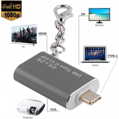 USB C 3.1 Type C to Mini DisplayPort DP Adapter Support 4K Male to Female HDTV Converter Cable for Apple Macbook Projector