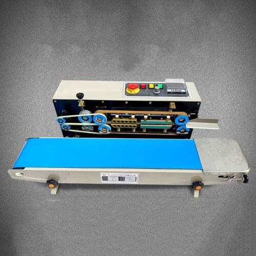 Food Bags Continuous Sealing Machine Automatic Plastic Film Packag Machine Additional Equipment Printing Date FR-900