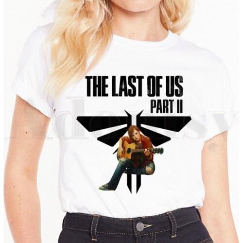 The Last Of Us Part II Harajuku Game Fashion Short Sleeve Female Tops Tees Harajuku VintageT Shirts Womens T-shirt