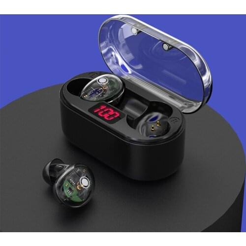 Transparent Explore Version X7 Bluetooth Earphone With LED Power Display Portable True Wireless V5.0 Earbuds For Mobilephone