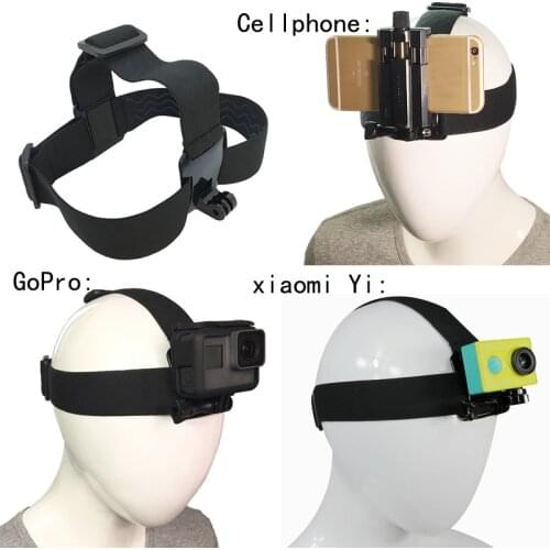 Head Strap Mount Harness Belt For SJCAM EKEN GoPro Hero 8 7 6 Xiaomi Yi 4K Sony Mobile Phone Holder Action Camera Accessories