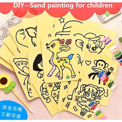 Dubbi sand painting for children diy drawing 3 size toys paper art creative for kids diy toy Christmas presents, New Years gif