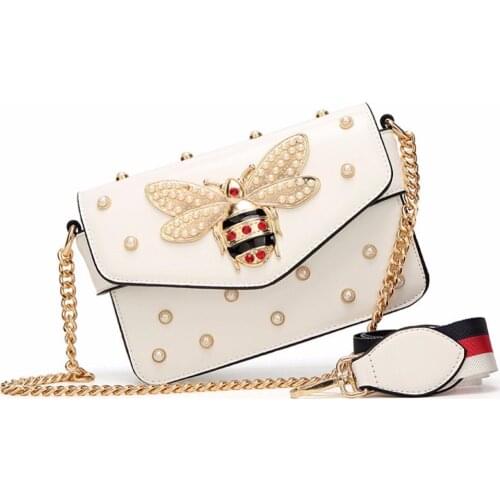 Luxury Handbags Women Bags Designerr Famous Brand Pearl Leather Shoulder Crossbody Bag Chain For Girls Ladies Clutch Bag 2019