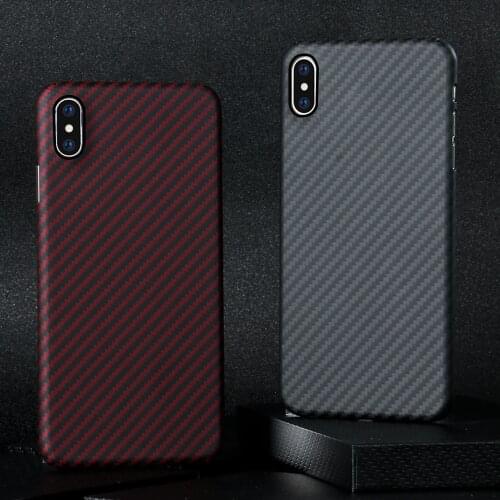 Luxurious Carbon Fiber Case for iPhone XS Max Case Matte Black Red Glossy Cover for iPhone XS Max Ultra Thin Phone Cover Coque