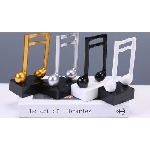 Musical Note Statue Europea Art Figurine Creative Ornaments Living Room Decoration Resin Crafts