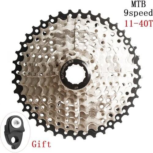 SUNSHINE-SZ 9 Speed Cassette 11-40T Wide Ratio Freewheel MTB Bike Bicycle Cassette Flywheel Sprocket Compatible with Sunrace