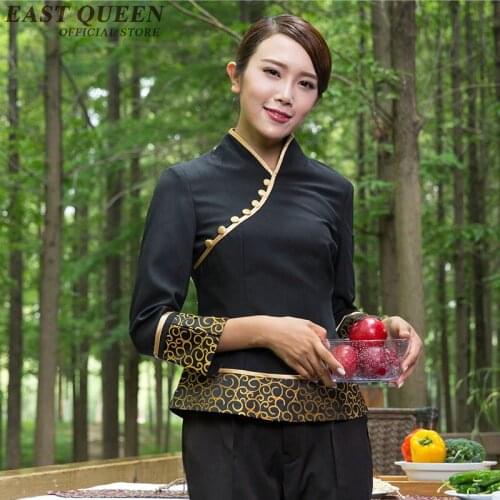 Waitress uniform japanese restaurant uniforms women female chinese restaurant uniforms hotel waitress clothing NN0167