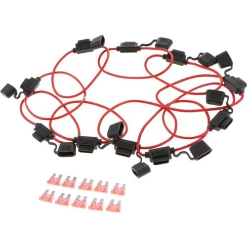 10 Pack Inline Holder 12AWG Wiring Harness ATC/ATO 40AMP Blade Automotive Fuse Holder-10