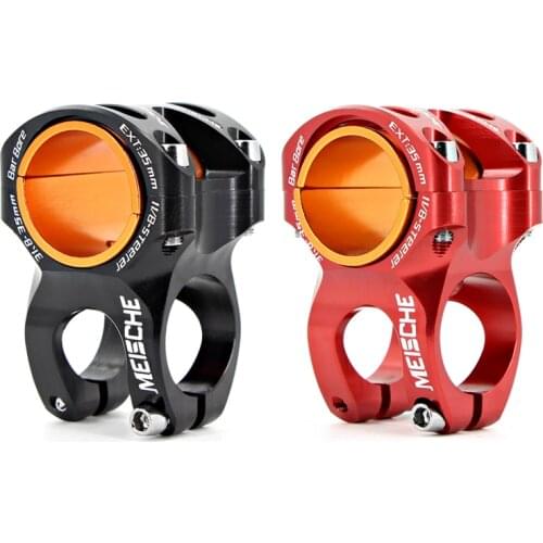 MEISCHE High-Strength Bicycle Stem CNC Aluminum Alloy 0 Degree Rise DH AM Enduro Lightweight Stem For 35mm / 31.8mm MTB Stems