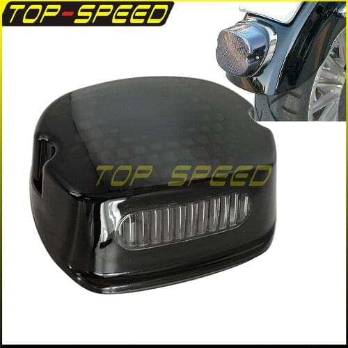 LED Tail Light Smoked Lay Down Type Rear Brake Turn Signal Light License Plate For Harley Sportster SuperLow Super Glide FXD
