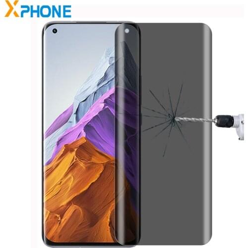 Phone Screen Protective Glass Film for Xiaomi Mi 11 0.3mm 9H Surface Hardness 3D Curved Surface Privacy Glass Film