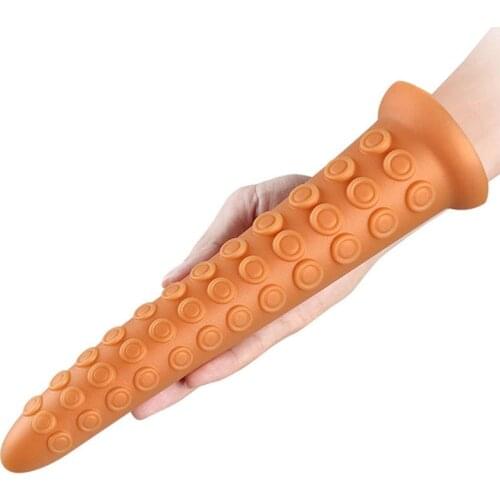 Liquid Silicone Anal Dildo Sex Toys For Women Men Strap On Masturbators Dots Dildo Thrust Prostate Massage Anal Plug Sex Shop