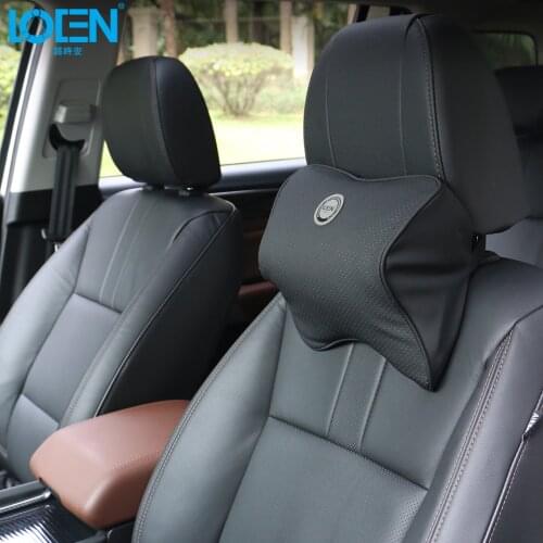 LOEN 1PC Car Headrest Neck Pillow Slow Rebound Memory Foam Headrest For Toyota Ford BMW Audi Benz Lada Car Pillow For Audi BMW