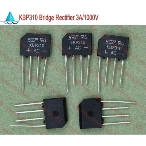 10pcs/lot KBP310 Silicon Flat Bridge Rectifier 3A 1000V New