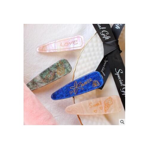 100pcs/lot DIY Simple Multi Acetic Acid Ocean Wind Hair BB Clips Water Drop Starry Hairpins Hair Styling Tools Accessories HA964