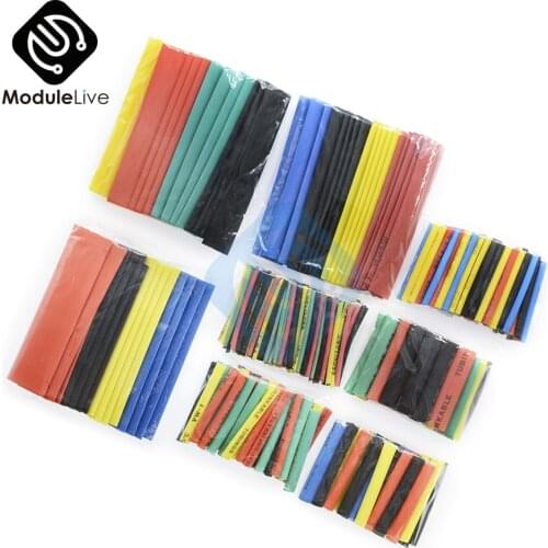 127/140/164/328/530Pcs Assorted Polyolefin Heat Shrink Tubing Tube Cable Sleeves Wrap Wire Tube 2:1 Halogen-Free