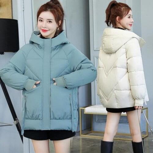 2020 New Winter Jacket Parkas Hooded Women Coat Loose Thick Warm Cotton-padded Jackets Female Parka Casual Outwear Plus Size